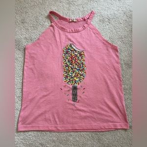 Sleeveless Pink Popsicle stick Top - Size:L
